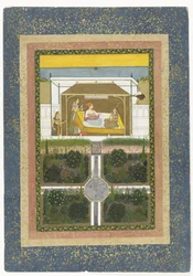 庭の王子、c.1775-99（紙に刷毛）